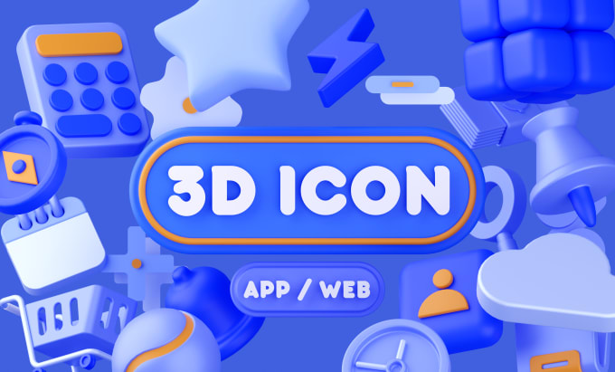 Gig Preview - Create 3d icons for your application or web