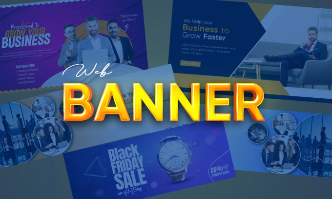 Gig Preview - Design creative banners, header, cover and ads for websites