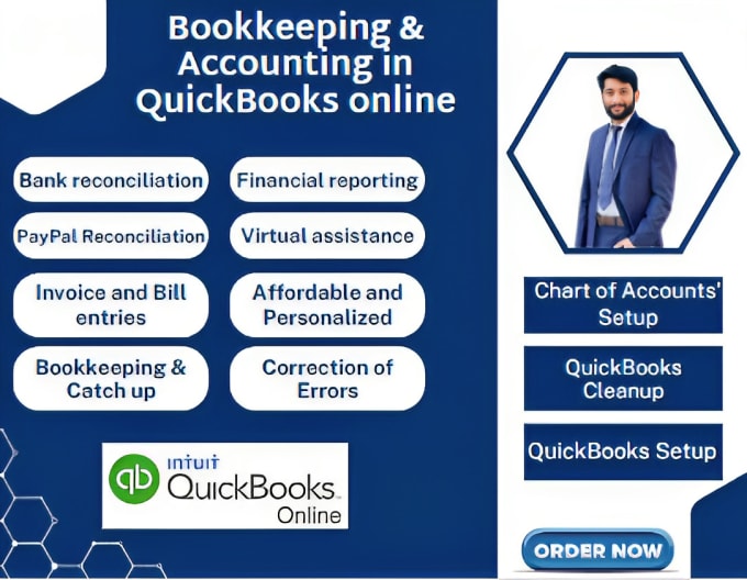 Gig Preview - Setup, clean up, chart of accounts and bookkeeping in quickbooks