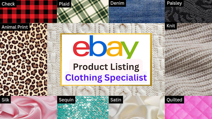 Gig Preview - Do ebay product listing clothing specialist