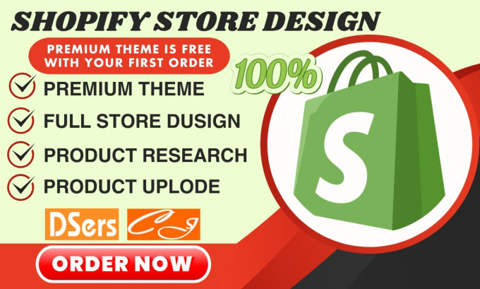 Gig Preview - Build shopify store, store design, shopify website, and shopify store design