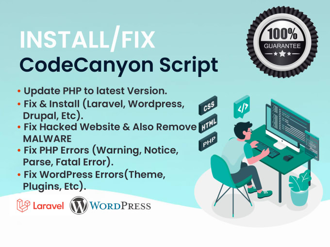 Gig Preview - Install, fix or customize any codecanyon, code canyon PHP script