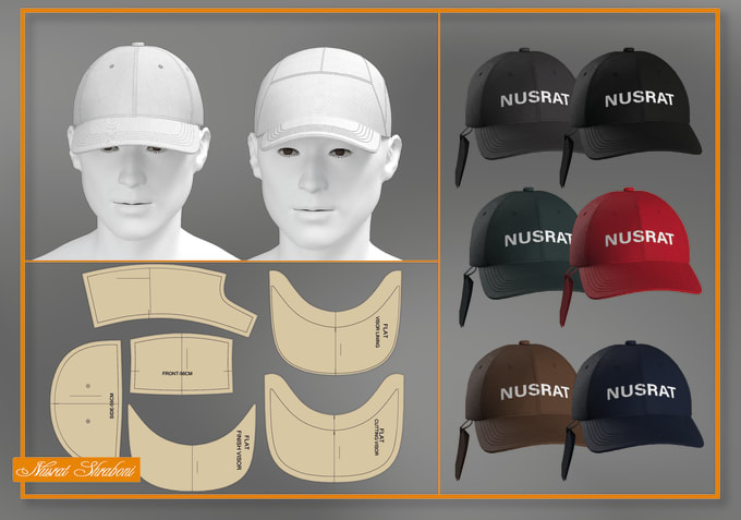 Gig Preview - Design a hat and cap with tech pack, 3d and sewing pattern