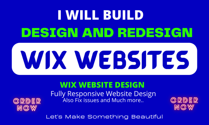 Gig Preview - Make or redesign your wix website