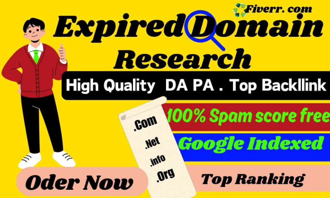 Gig Preview - Do high authority expired domain name research  quality backlinks niche da pa