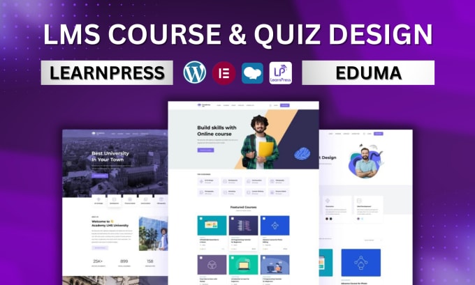 Gig Preview - Organize course, quiz for lms site wordpress