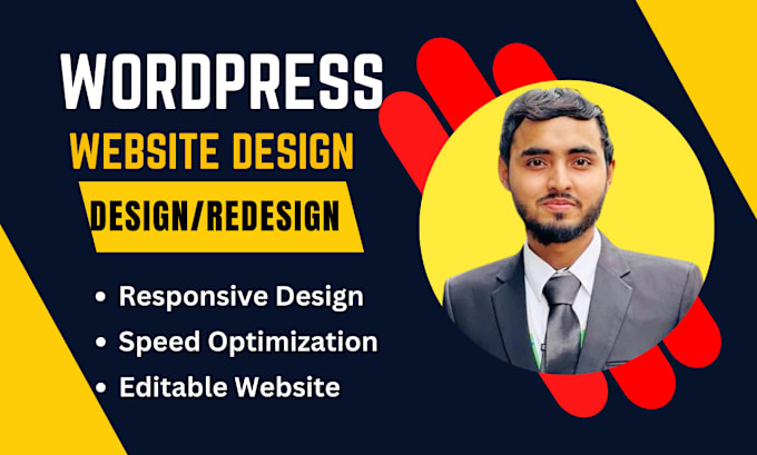 Gig Preview - Create wordpress website design, redesign wordpress site or build blog website