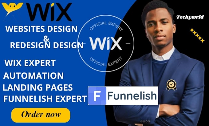 Gig Preview - Design wix website, redesign wix, landingpage expert, funnelish website expert