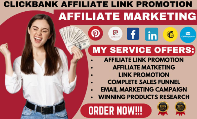 Gig Preview - Clickbank affiliate link promotion link promotion affiliate marketing share link