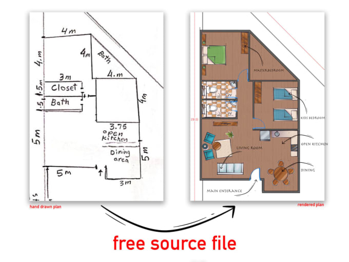 Bestseller - convert hand sketch to autocad