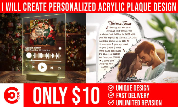 Gig Preview - Create personalized acrylic plaque design