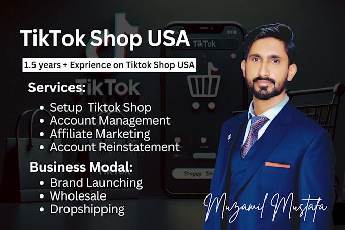 Gig Preview - Set up and manage tiktok shop USA