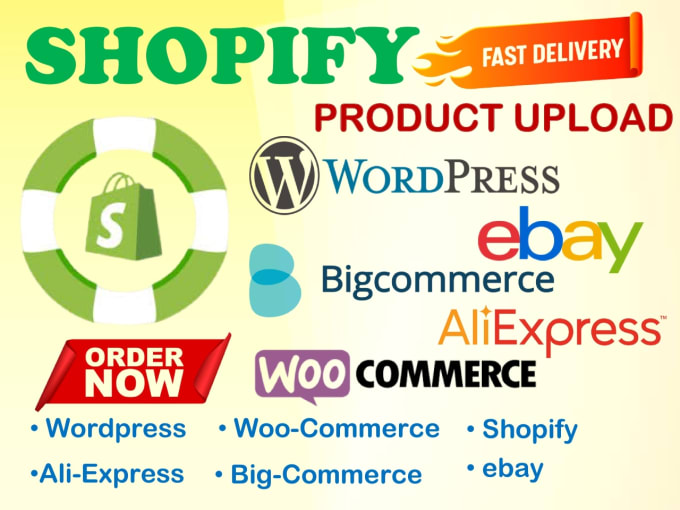 Gig Preview - Do shopify product upload or add products to your website manually