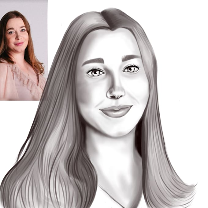 Gig Preview - Create a realistic digital portrait from a photo