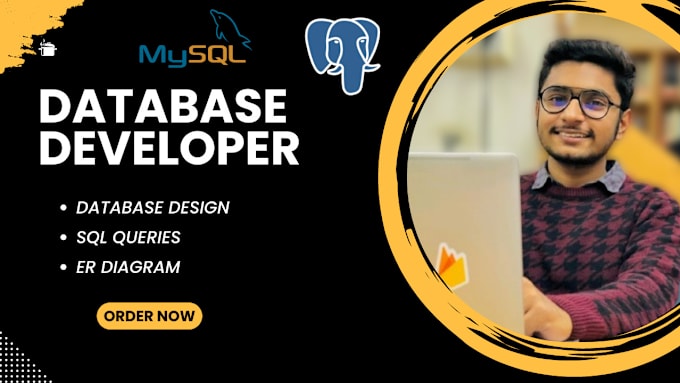 Gig Preview - Design and develop databases, sql query and erd specialist