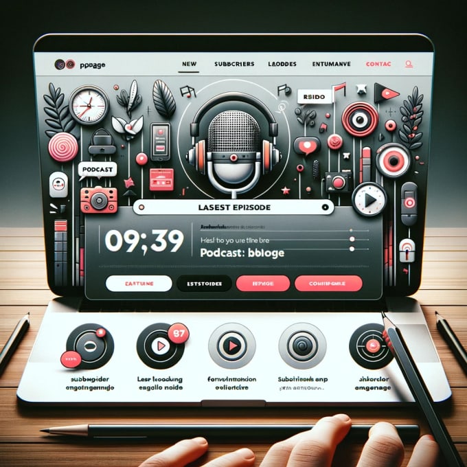 Gig Preview - Create expert custom podpage design for podcasters professional and responsive