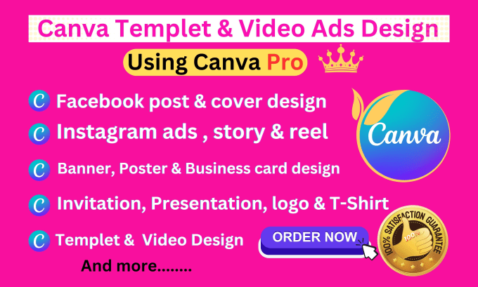 Gig Preview - Canva design template and social media ads