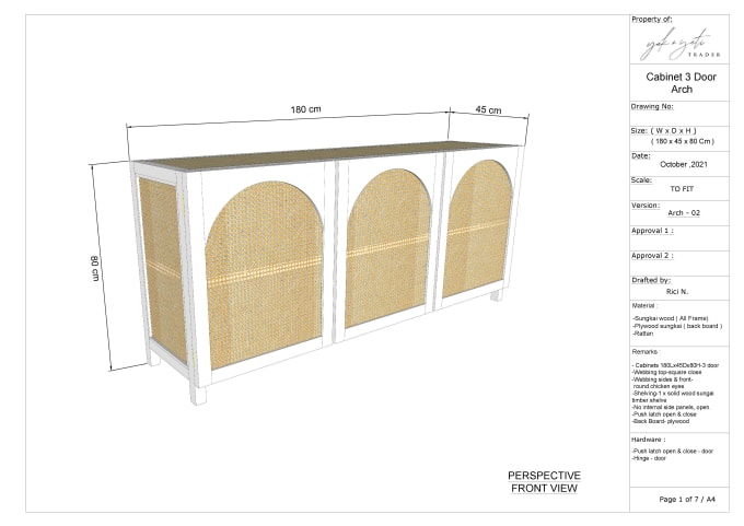 Gig Preview - Do cad drawing furniture design and 3d render