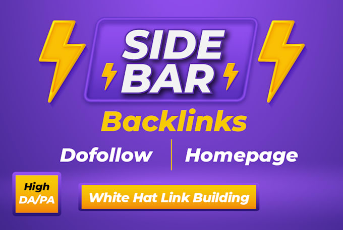 Gig Preview - Create high da and DR sidebar blogroll backlinks