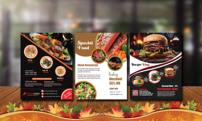 Bestseller - do food flyer, poster, food menu, restaurant menu, menu card, takeaway design