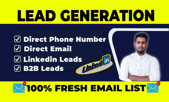 Gig Preview - Provide direct email, phone number, and top linkedin leads