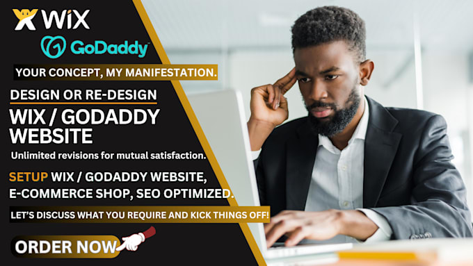 Gig Preview - Wix website redesign wix website design design or redesign godaddy website