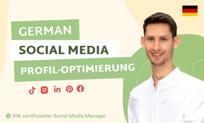 Gig Preview - Social media profiloptimierung linkedin, meta, pinterest, tiktok