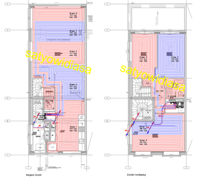 Gig Preview - Do drawing underfloor heating design, fast, you must have dwg or pdf