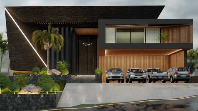 Gig Preview - Design modern house, 3d exterior, interior, plan, renders