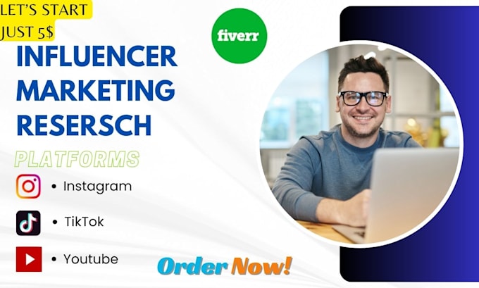 Gig Preview - Collect influencer list on instagram,youtube,tiktok for your niche