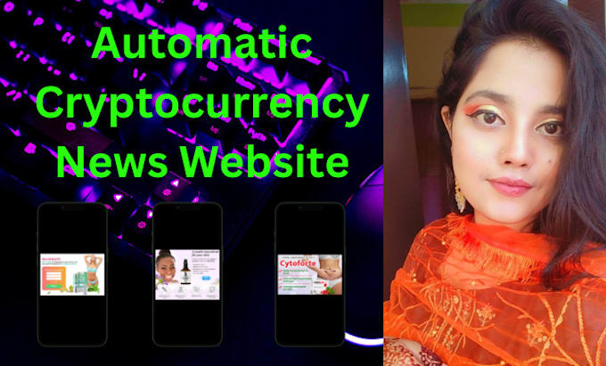 Gig Preview - Create automatic cryptocurrency news website with adsterra ads