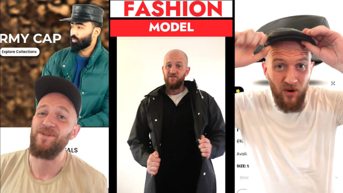 Gig Preview - Be your male clothing model