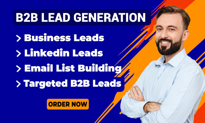 Gig Preview - Do b2b lead generation, business leads, linkedin leads and email list building