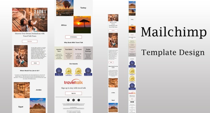 Gig Preview - Design editable mailchimp email template newsletter