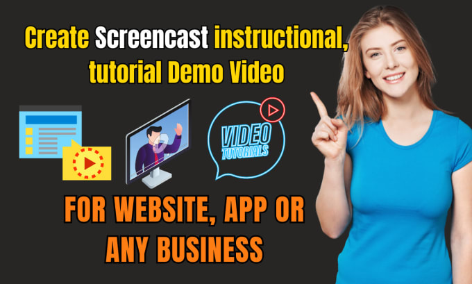 Gig Preview - Create screencast instructional, tutorial, demo video for website, app in 24 hrs