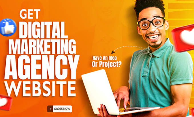 Gig Preview - Create digital marketing agency website, agency website with wordpress