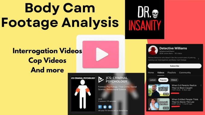 Gig Preview - Create police bodycam footage script like dr insanity