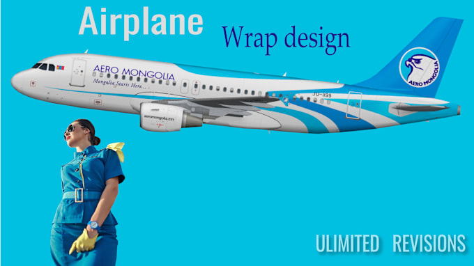 Gig Preview - Create airplane logo intro advertisement wrap design