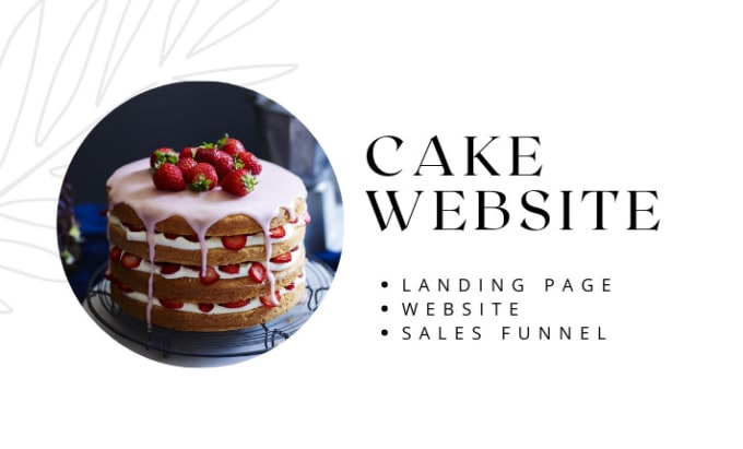 Gig Preview - Cake website landing page salesfunnel website