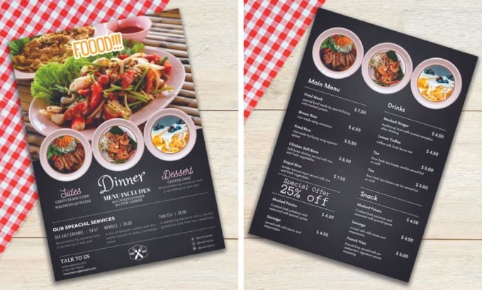 Gig Preview - Design food flyer, restaurant menu or poster design