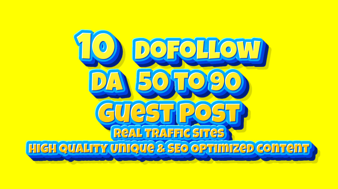 Gig Preview - Publish guest post in high da sites dofollow contextual seo backlinks