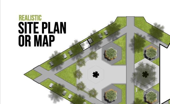 Gig Preview - Do landscape architectural site plan rendering