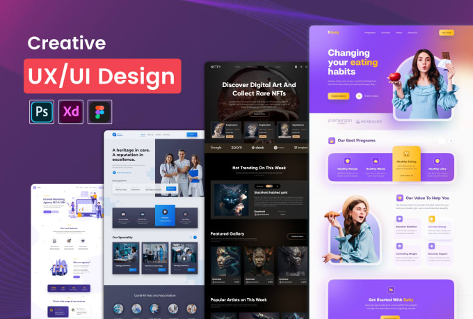 Gig Preview - Homepage design figma design website wireframe design mockup website ui design