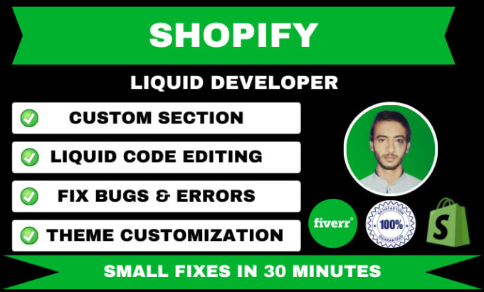 Gig Preview - Be your shopify coder, bug fix, custom coding as best shopify liquid developer