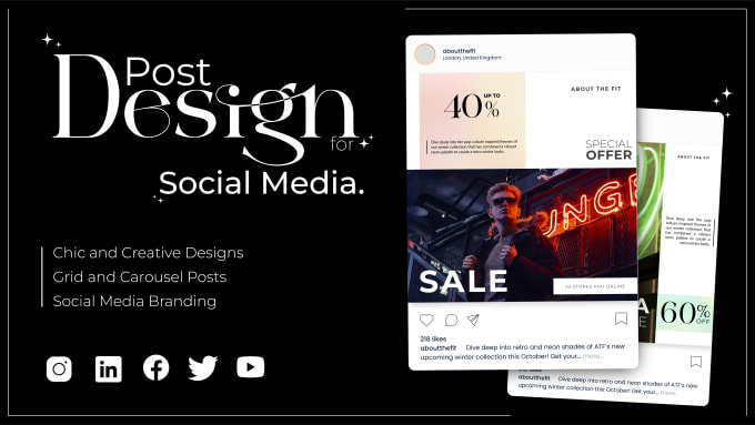 Gig Preview - Design stunning social media posts for instagram and facebook