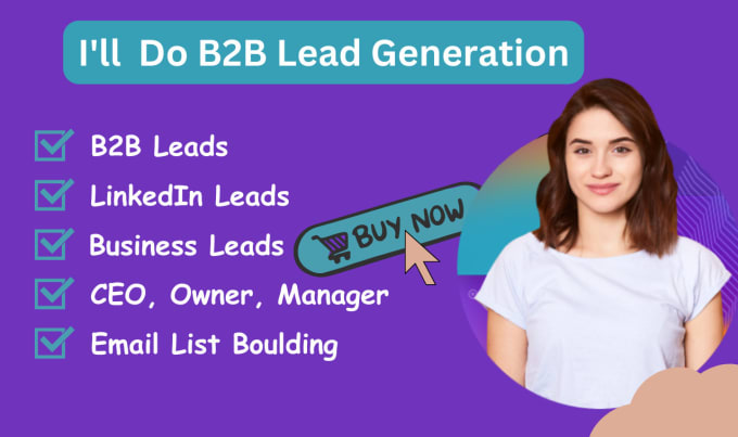 Gig Preview - Do b2b lead generation, linkedin leads, business leads and email list building