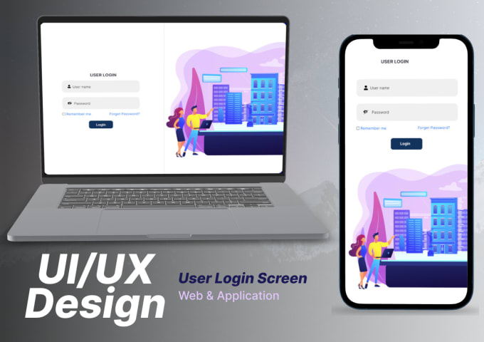 Gig Preview - Design a login page for app, website