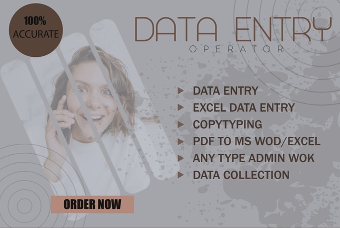 Gig Preview - Do data entry work, copy paste, PDF to word or excel