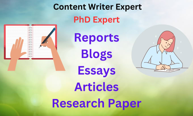 Gig Preview - Write research projects, blogs, essays and articles on any topic