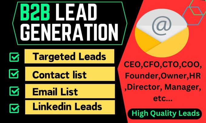 Gig Preview - Do b2b lead generation for any targeted business leads